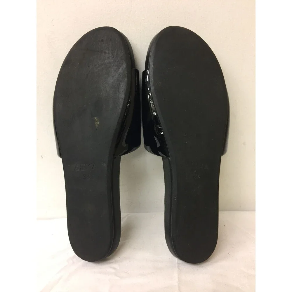 ASKA  Women Black flat sides sandals  size EUR 38